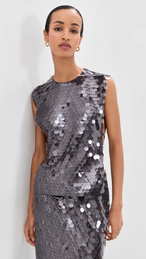 Tibi Pastille Bib Top