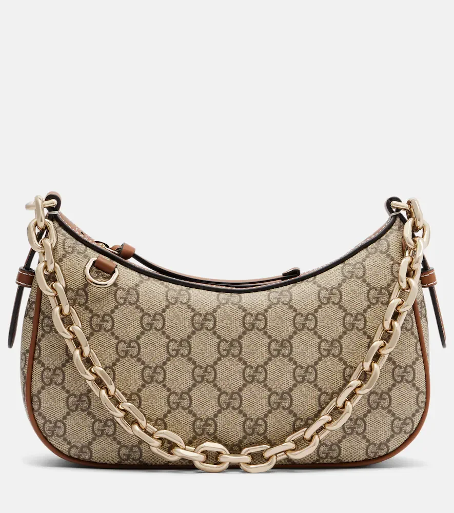 GG Emblem Small canvas shoulder bag