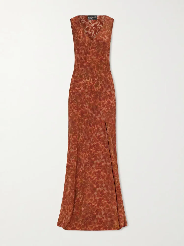 Irina silk-chiffon maxi dress