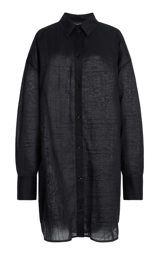 Long Cotton-Blend Summer Shirt