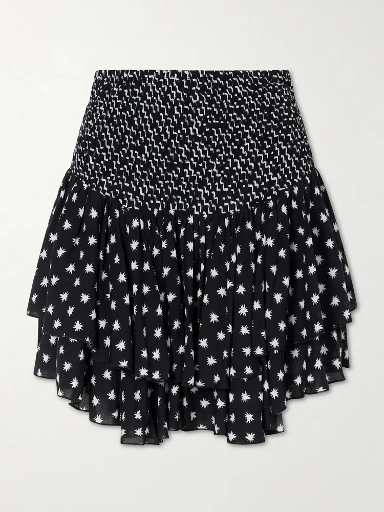 Estrellitas y Olas ruffled mini skirt