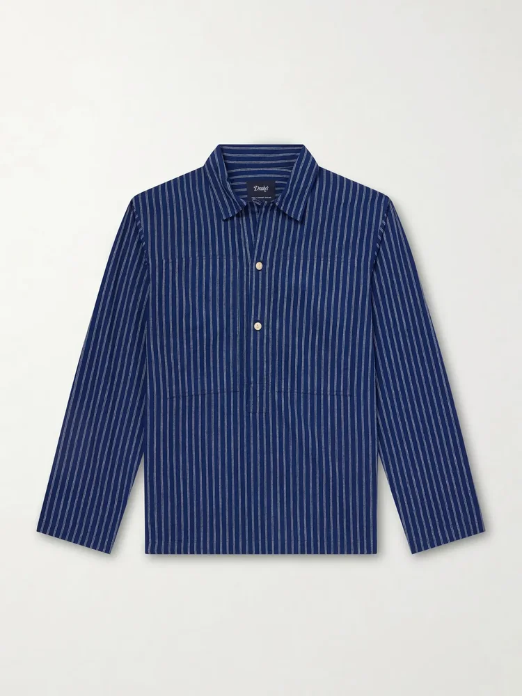 Striped Cotton Polo Shirt