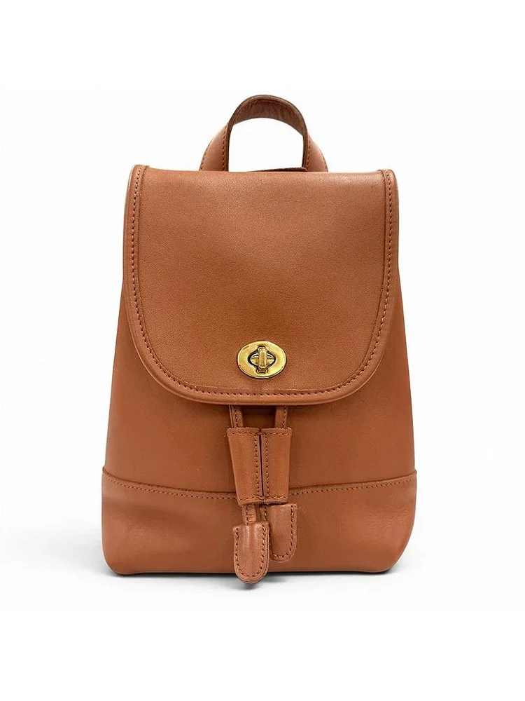 Pre-Owned Vintage Glove Leather Backpack, Tan