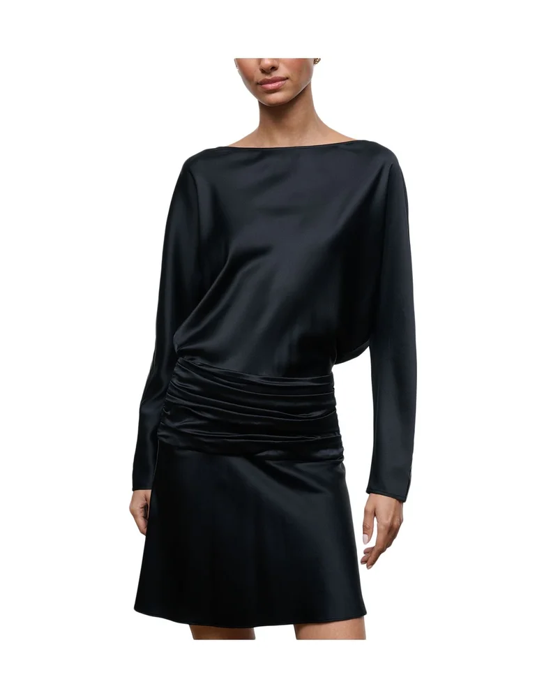 Freda Silk Blend Mini Dress