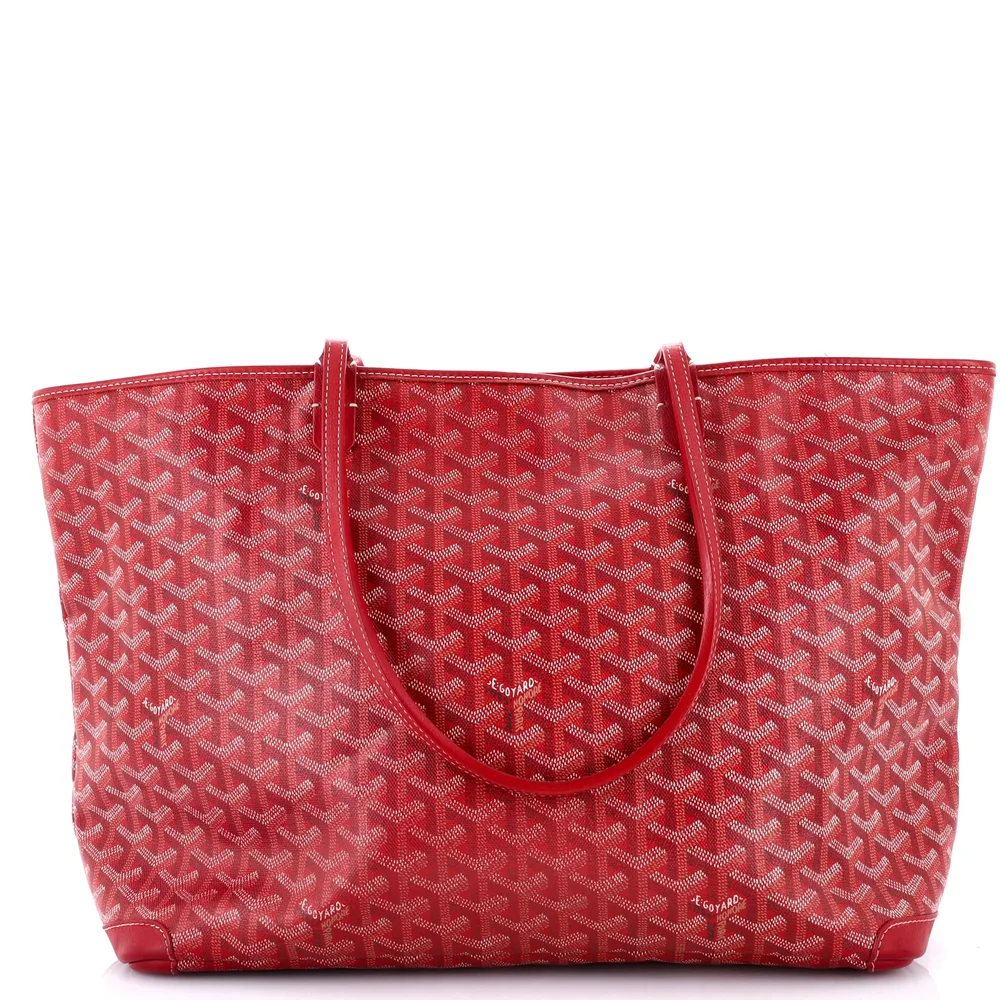 Pre-Owned Artois Tote Coated Canvas MM in Red