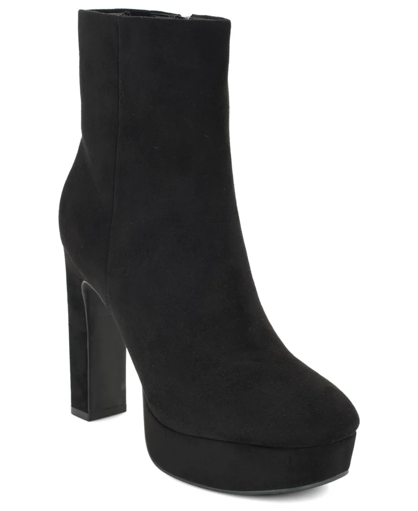 Danella Block Heel Platform Dress Booties
