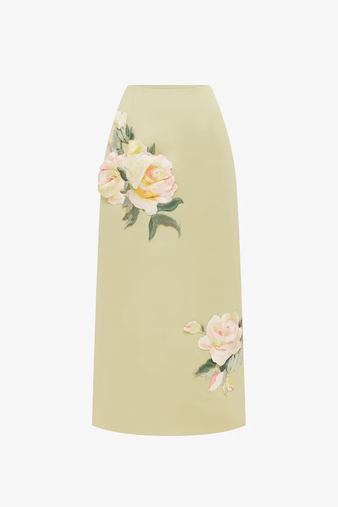 Exclusive Cassidy Wool Midi Skirt