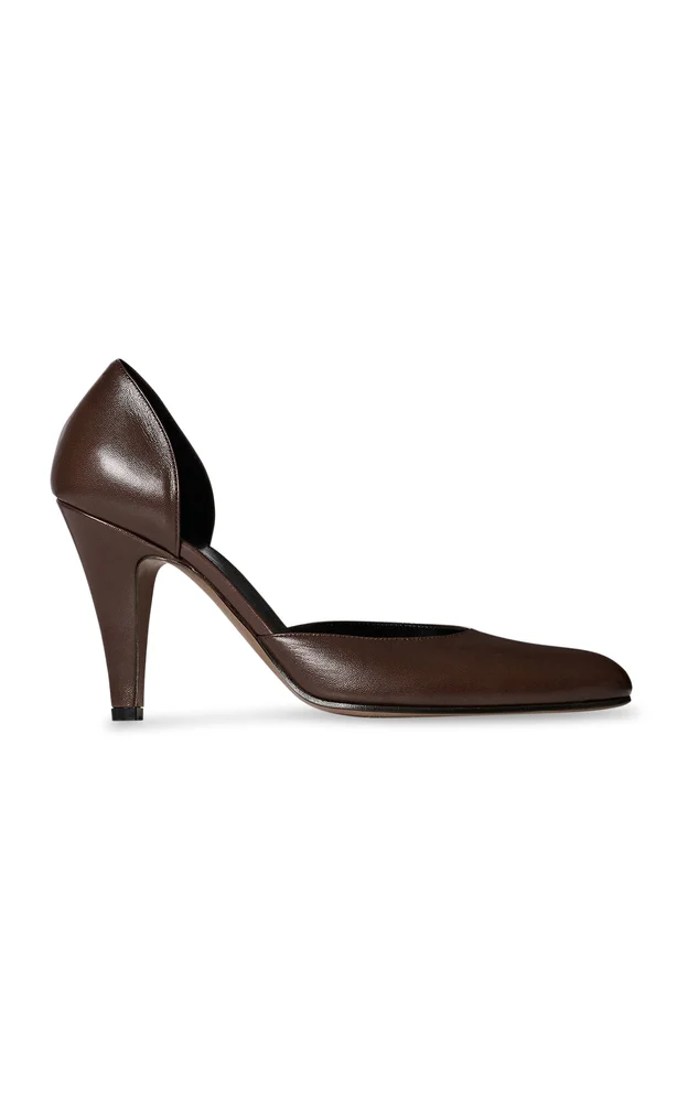 Ornella D'Orsay Leather Pumps
