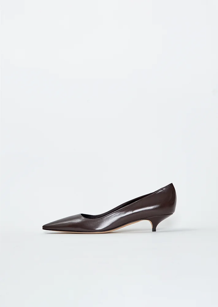 Liisa Leather Kitten Three Heel