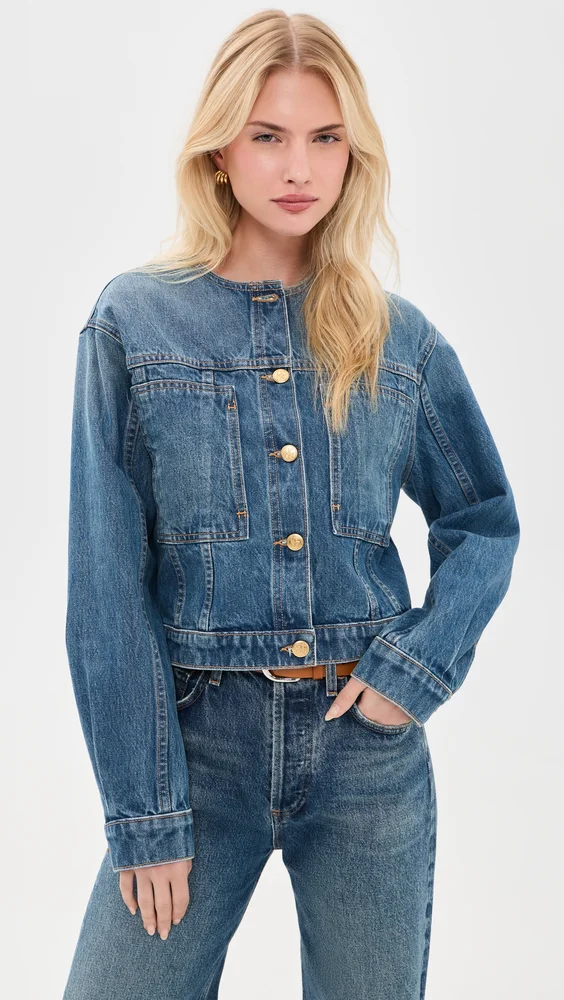 The Briar Collarless Denim Jacket
