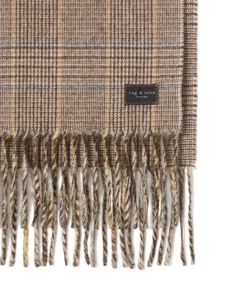 Mila Plaid Cashmere Scarf