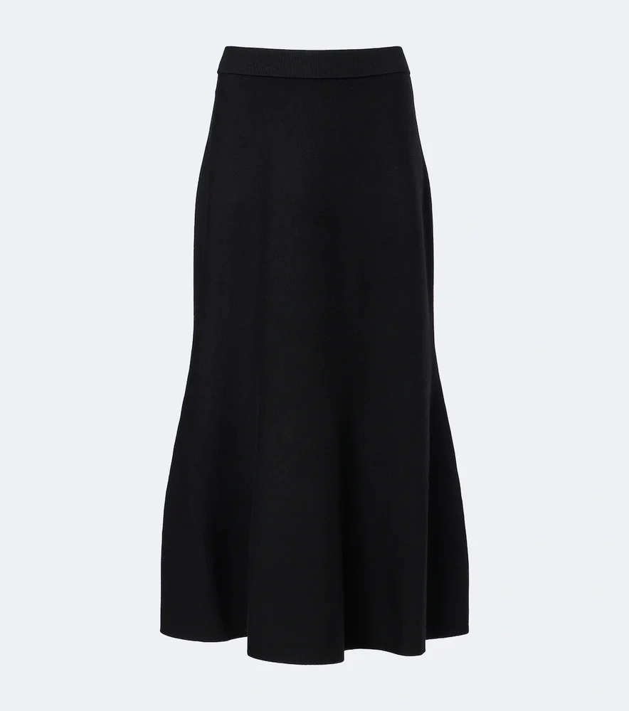 Kasey wool midi skirt