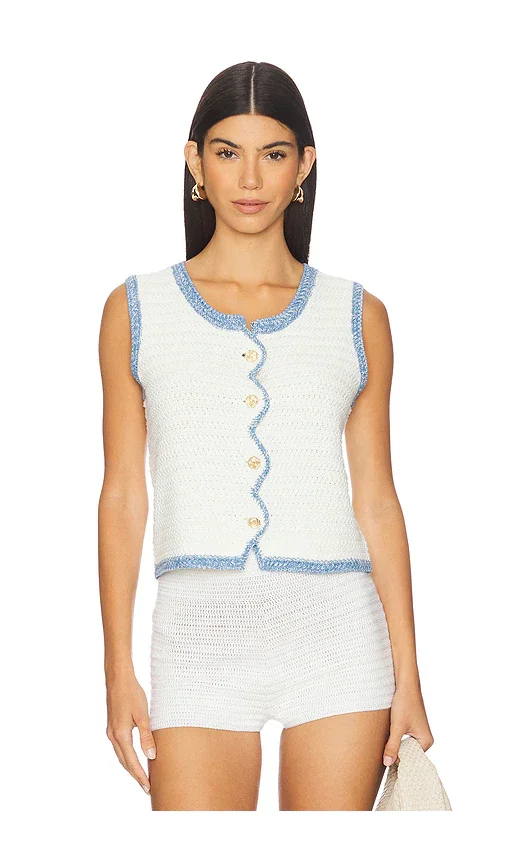 Rose Scallop Edge Tank