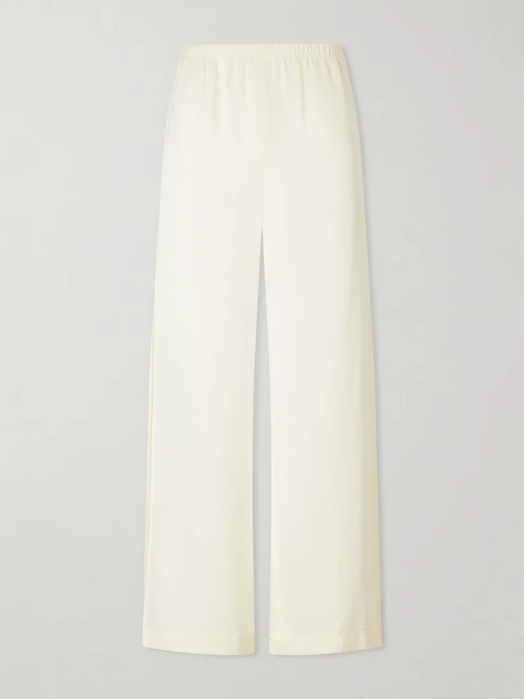 satin wide leg pants
