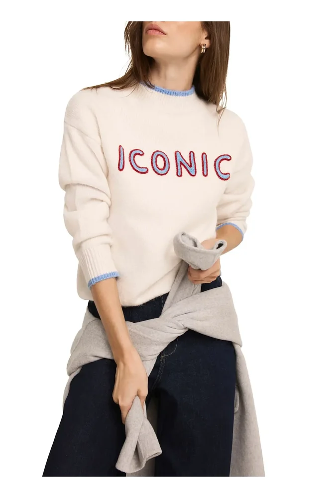 Iconic Embroidered Knit Sweater