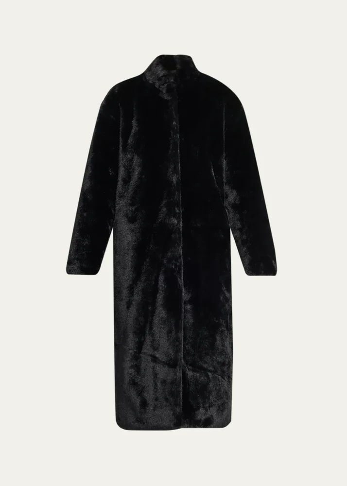 Cassian Faux Fur High Collar Coat