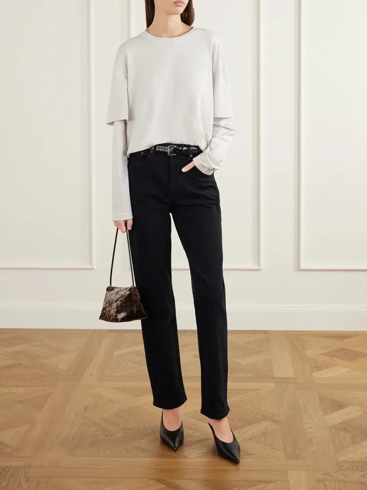 Lana mid-rise straight-leg jeans