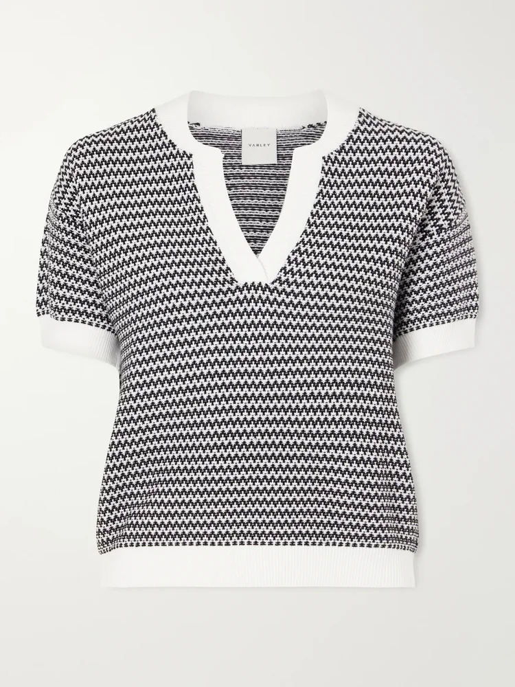 dora striped knitted cotton top