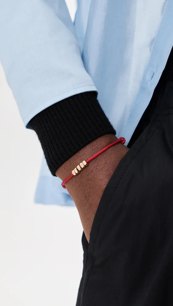 14k Gold Rondelle Bead Paracord Bracelet