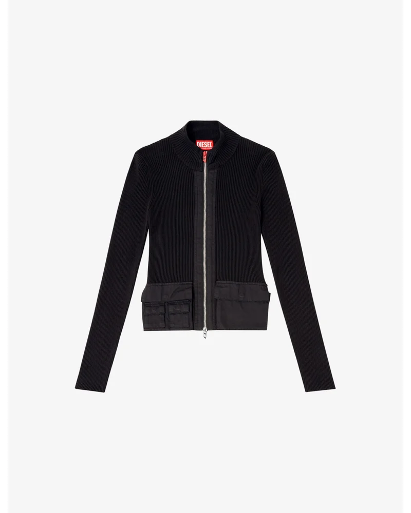 M-Melissa Flap-Pocket Knitted Cardigan