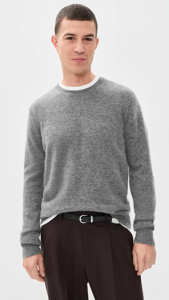 Laurent Wool Cashmere Sweater (Charcoal)