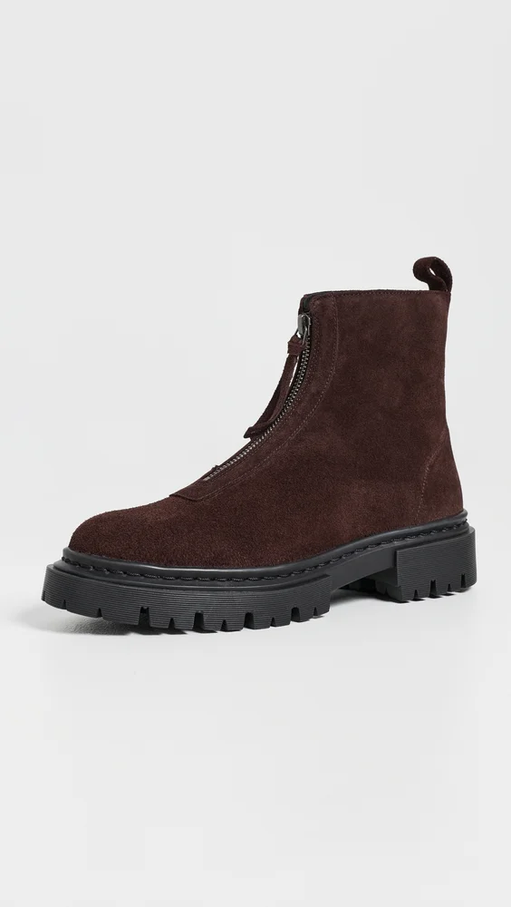 Miles Suede Zip Ankle Boots