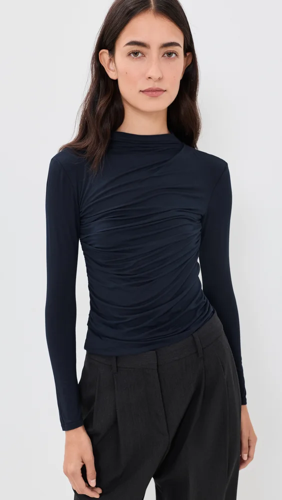 Fluid Viscose Jersey Twist Top