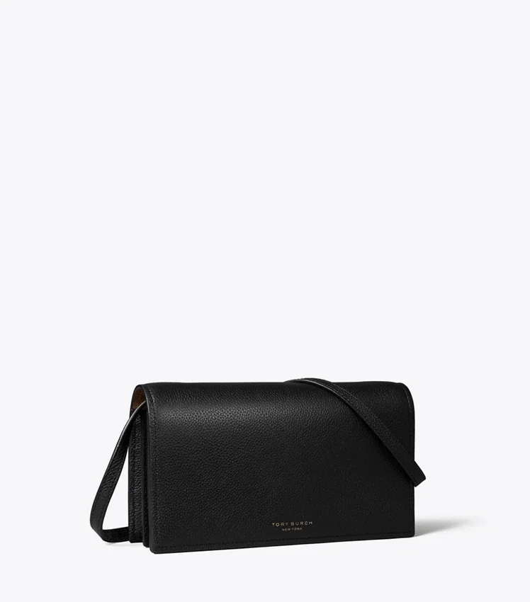 Perry Wallet Crossbody (Black)