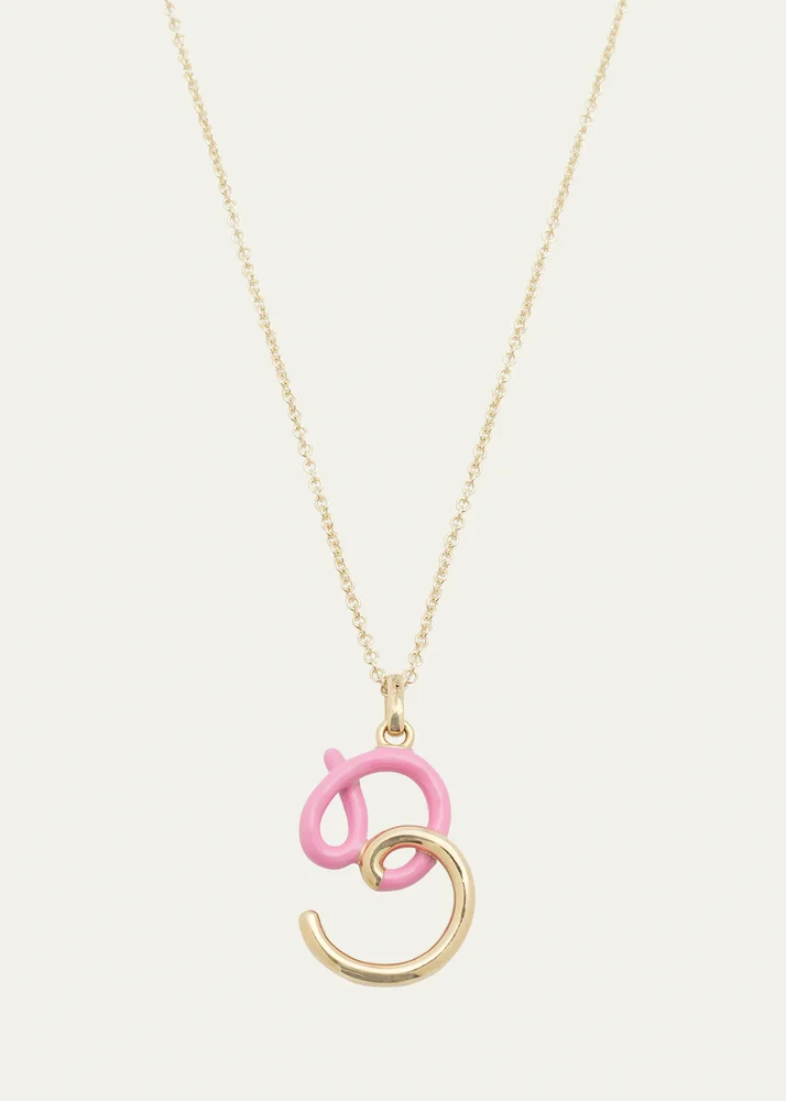 Enamel Letter Necklace