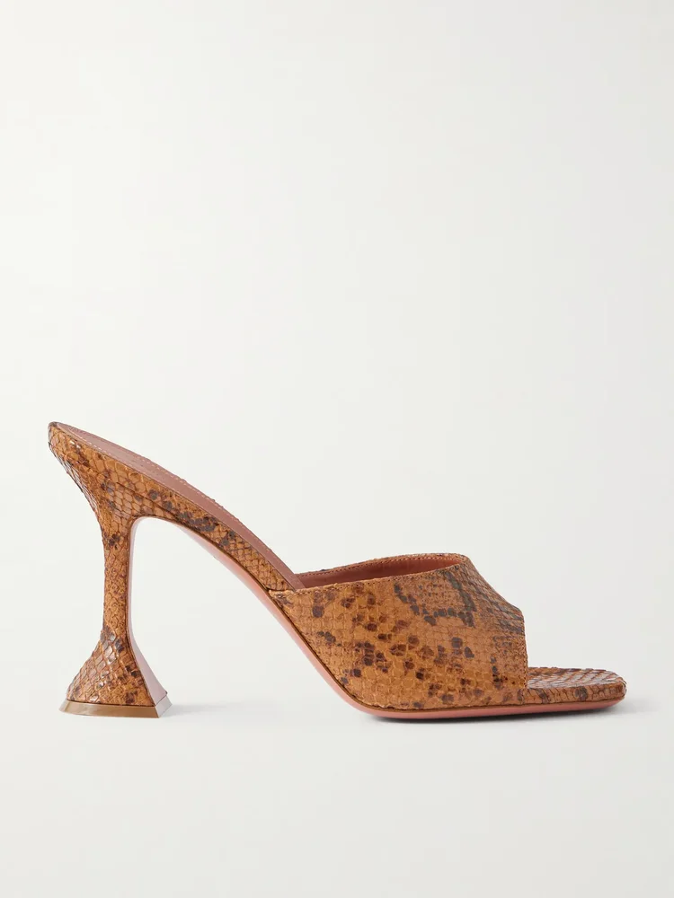 Lupita 95 snake-effect leather mules