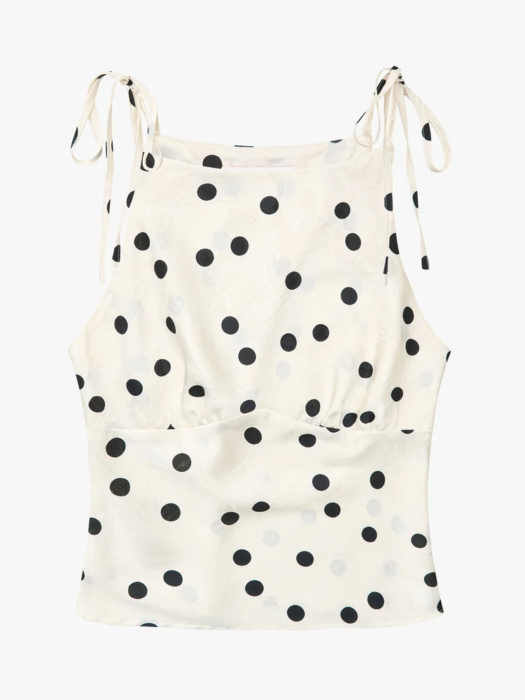 Lucy Top - White Dot