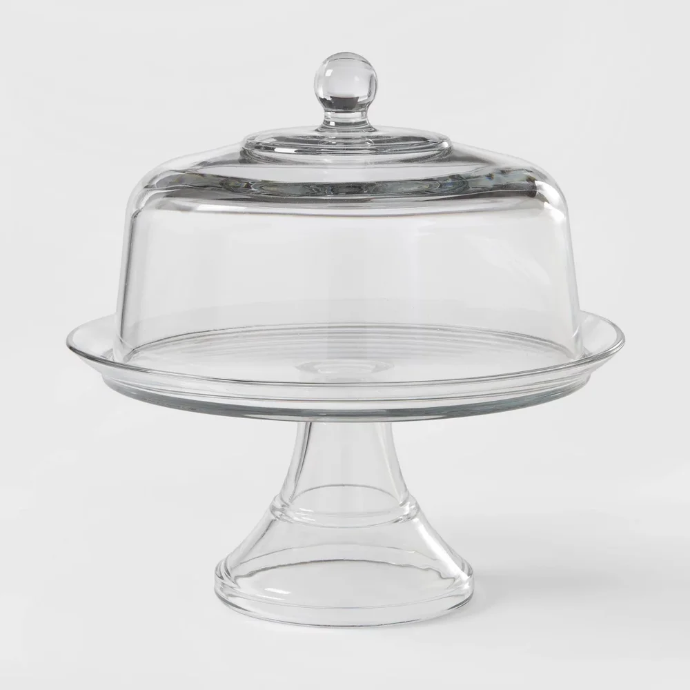 Classic 2pc Glass Cake Stand with Dome