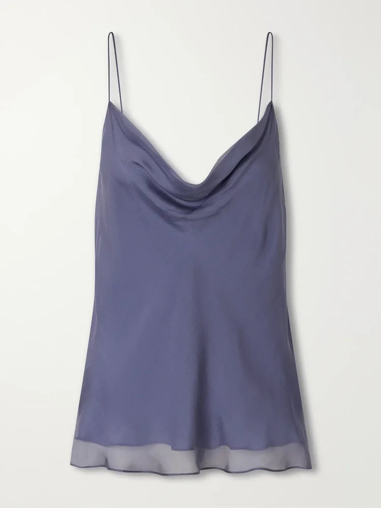 Zia Draped Silk Camisole