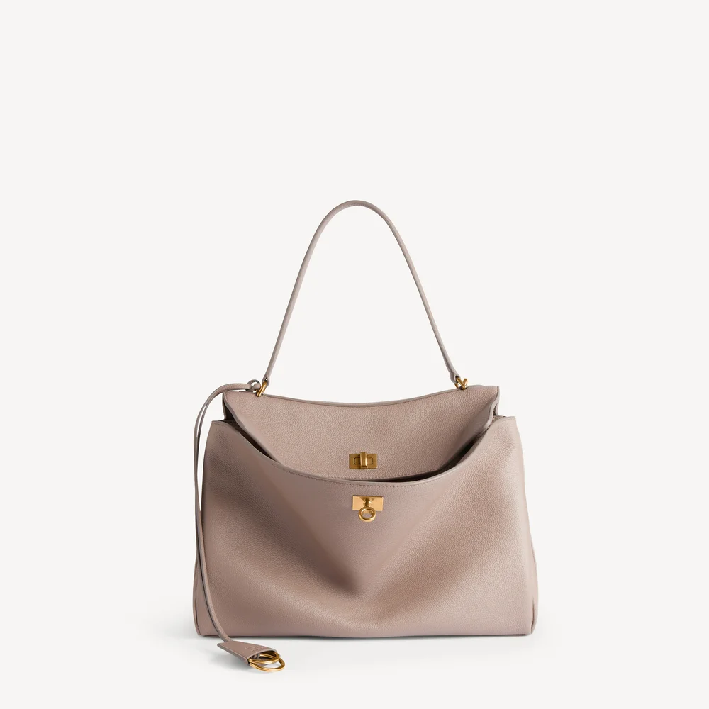 Rodeo Handbag Medium Grained Calfskin in Sesame