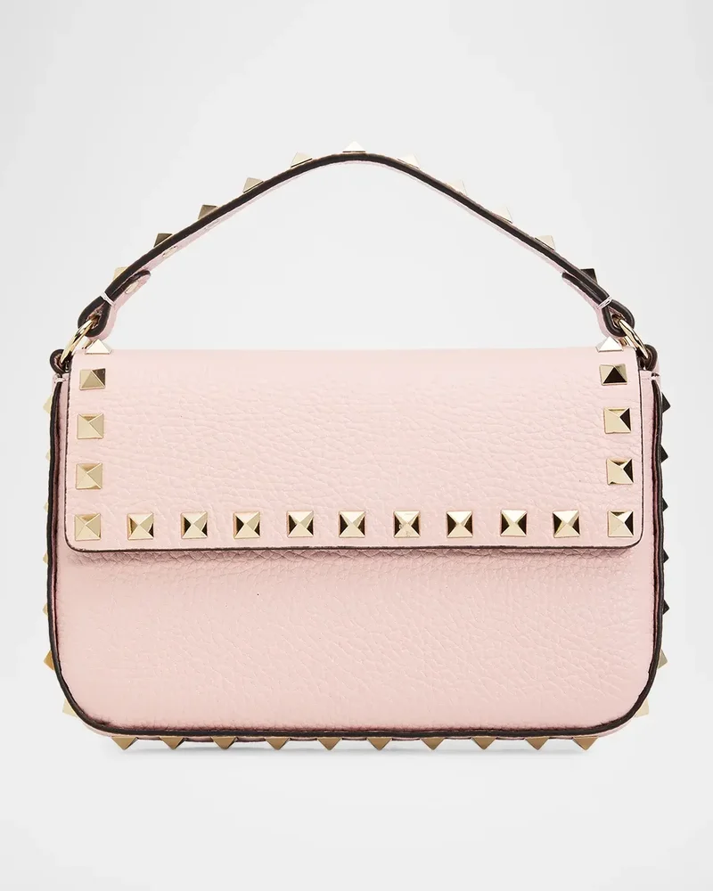 Mini Rockstud Leather Top-Handle Bag