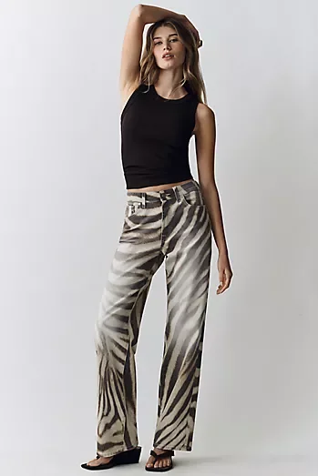 7 For All Mankind Stovepipe High-Rise Straight-Leg Jeans