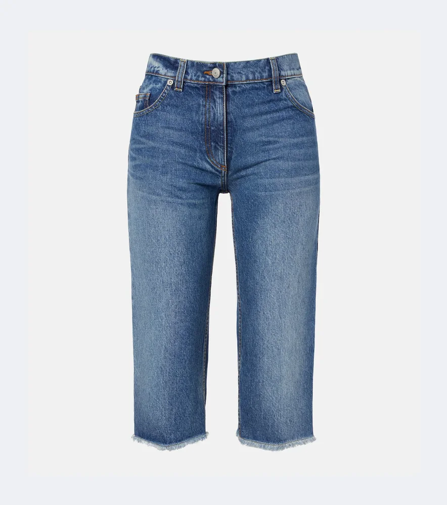 Faded capri jeans