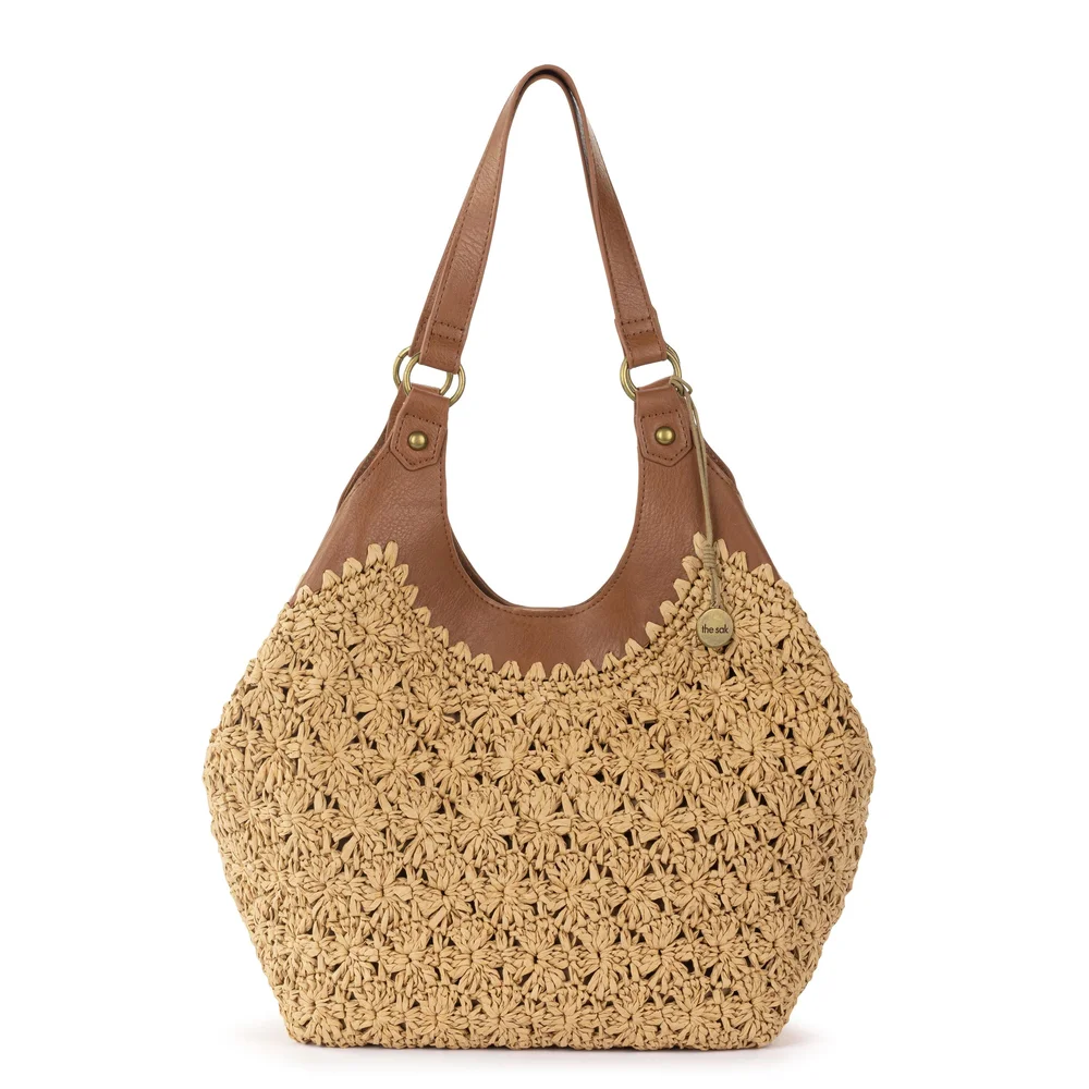 Roma Shopper, Straw, Natural Primrose