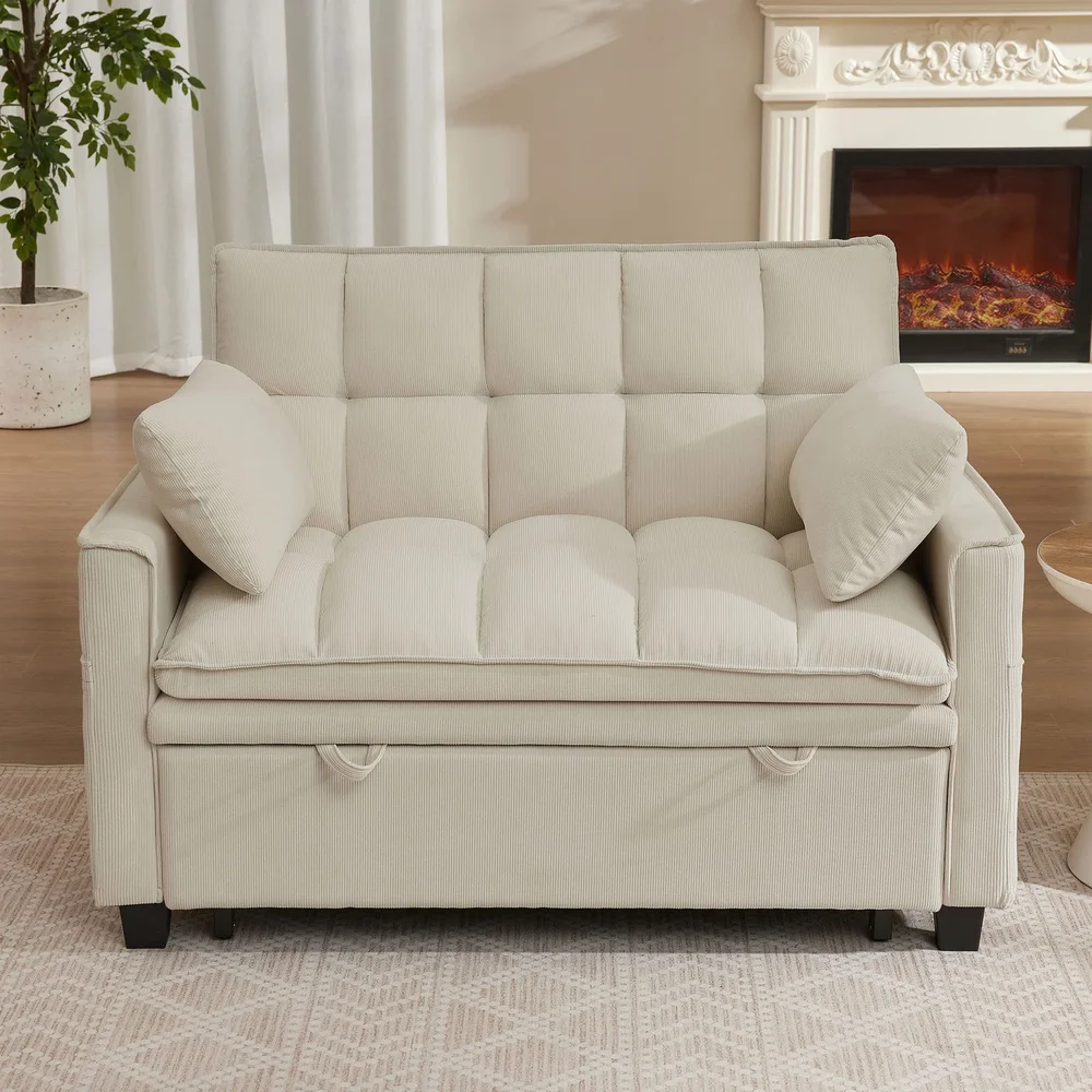 Jeronimas Pin Striped 3-in-1 Sleeper Sofa