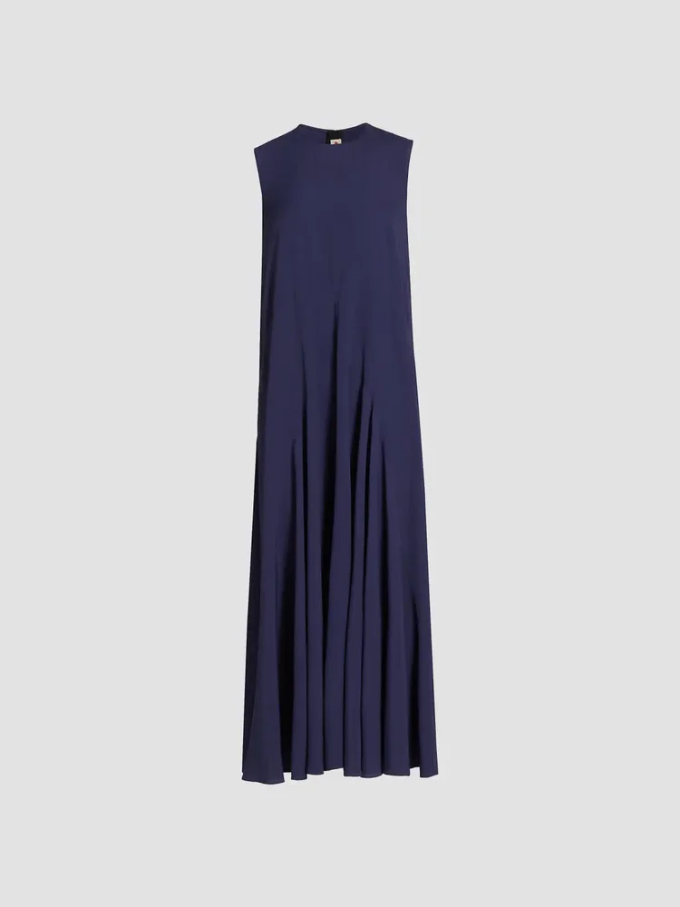 Sleeveless Silk-Blend Midi-Dress