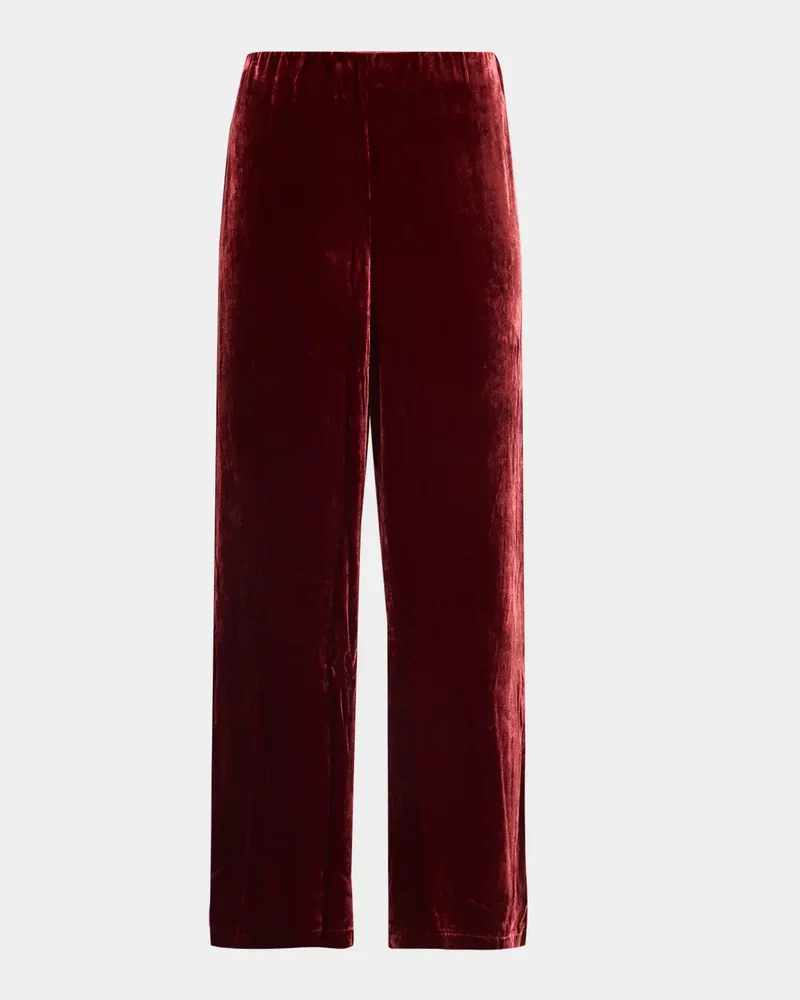 Wide-Leg Velvet Pants