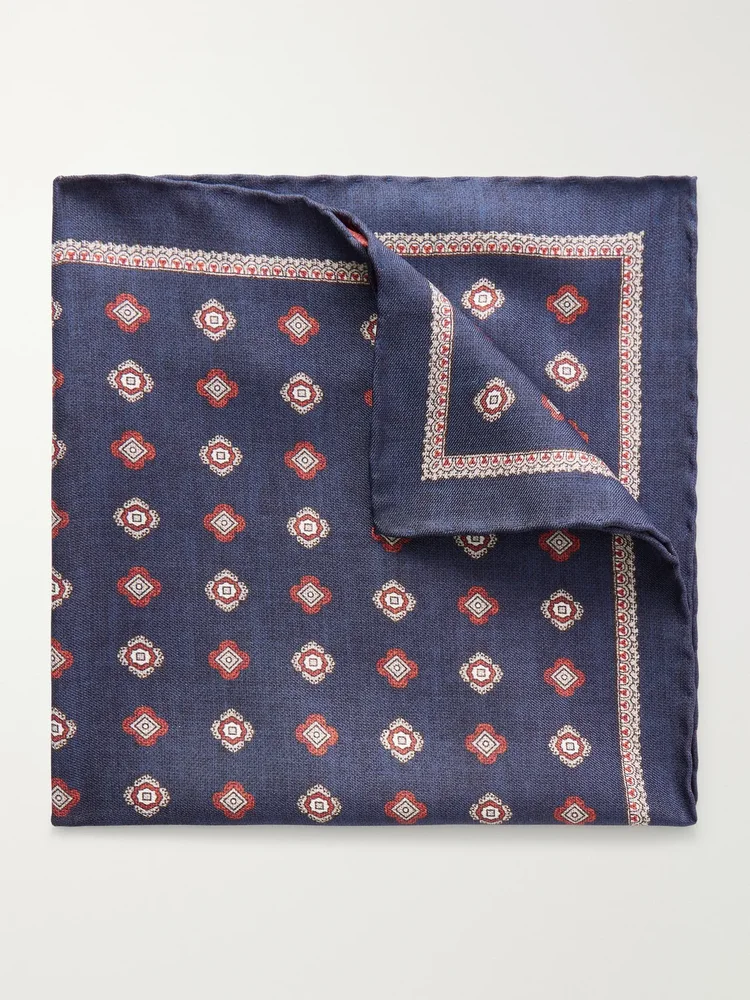 Printed Silk Pocket Square