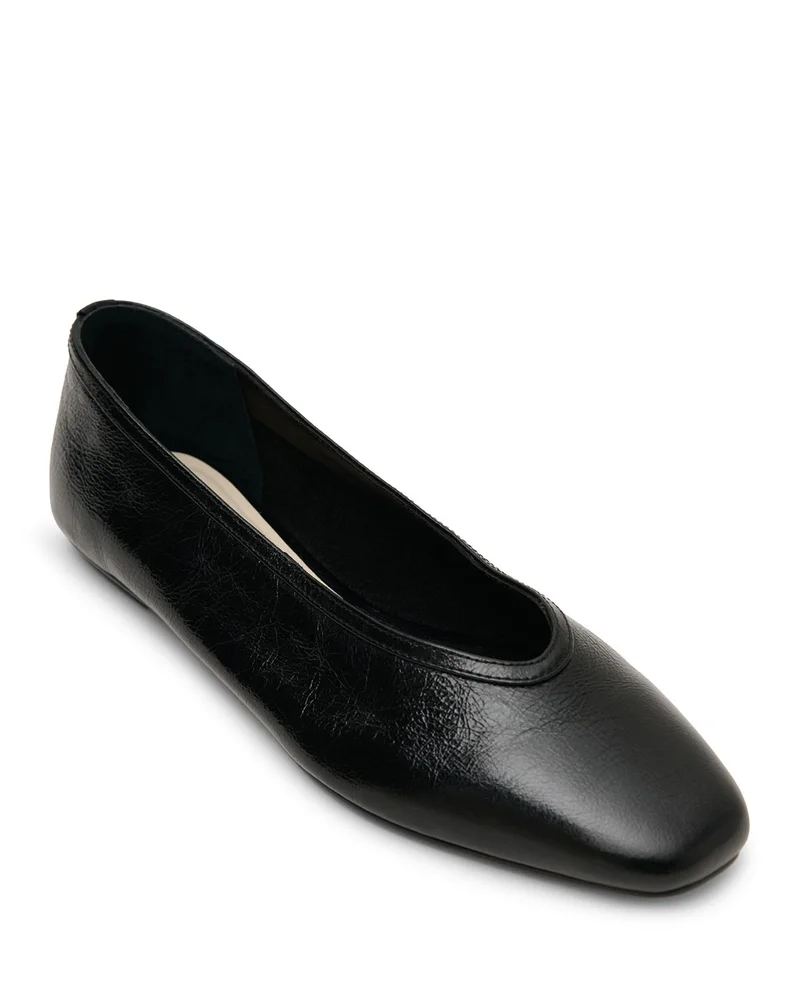 Caret Leather Ballet Flats