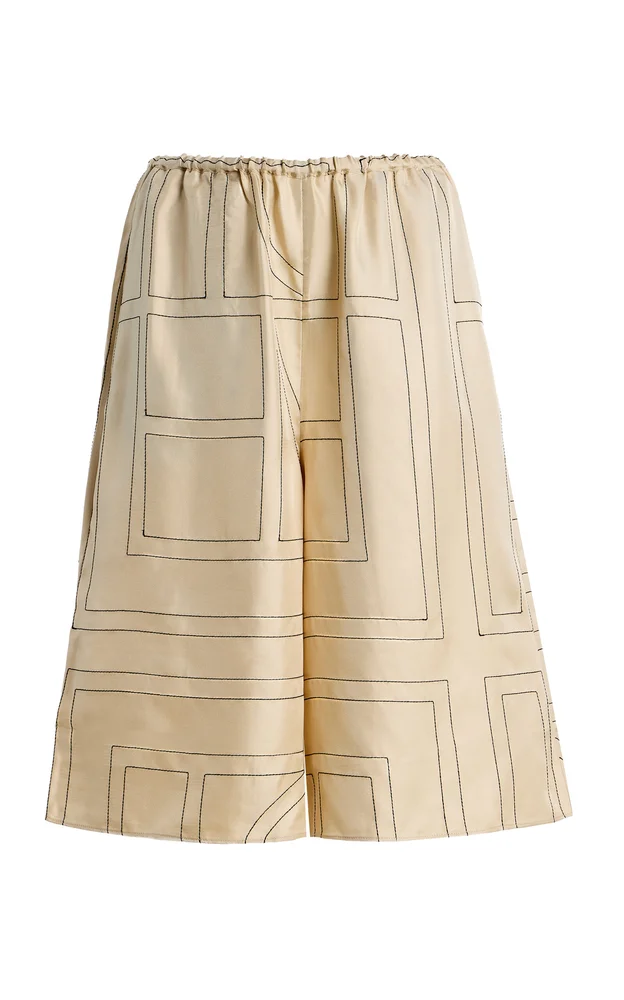 Monogram Silk Pajama Culottes