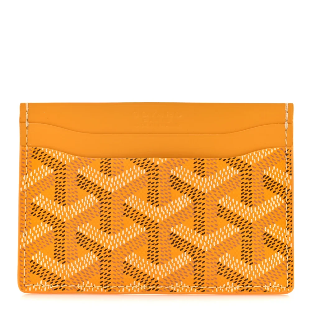 Goyardine Saint Sulpice Card Holder, Yellow
