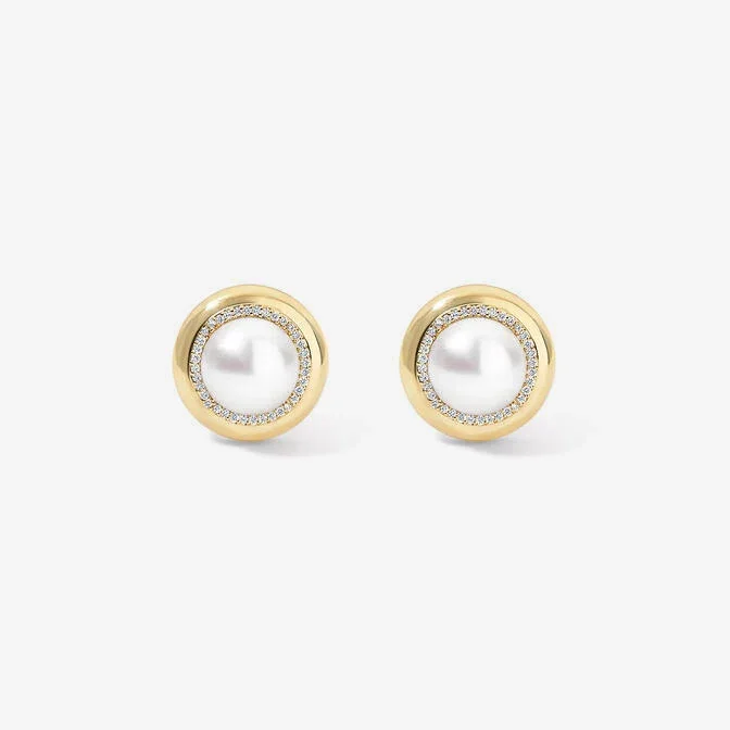 Large Candy Button Pearl Studs