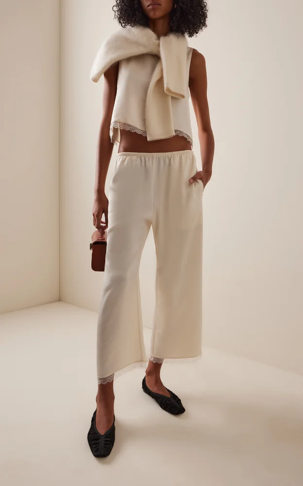Barb Cropped Lace Pants