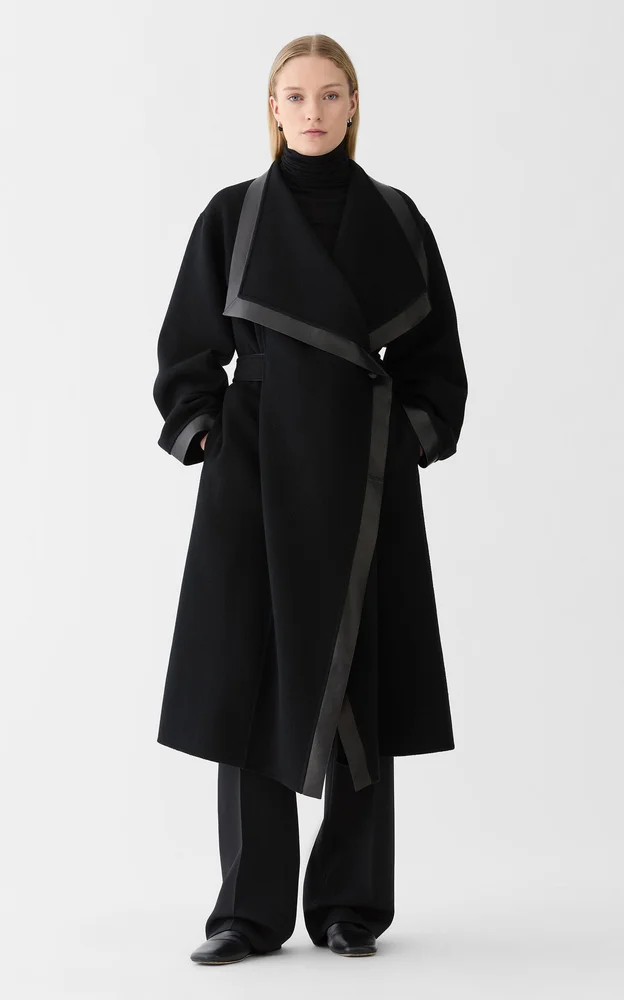 Belted Cashmere A-Line Coat