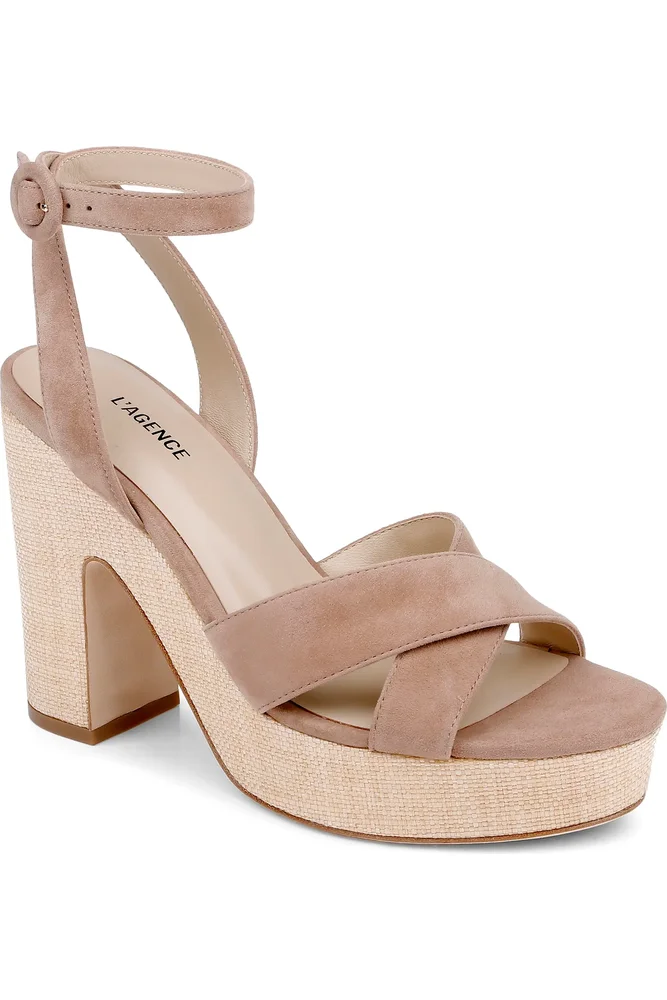 L'AGENCE Sandrine Ankle Strap Platform Sandal (Women) | Nordstromrack
