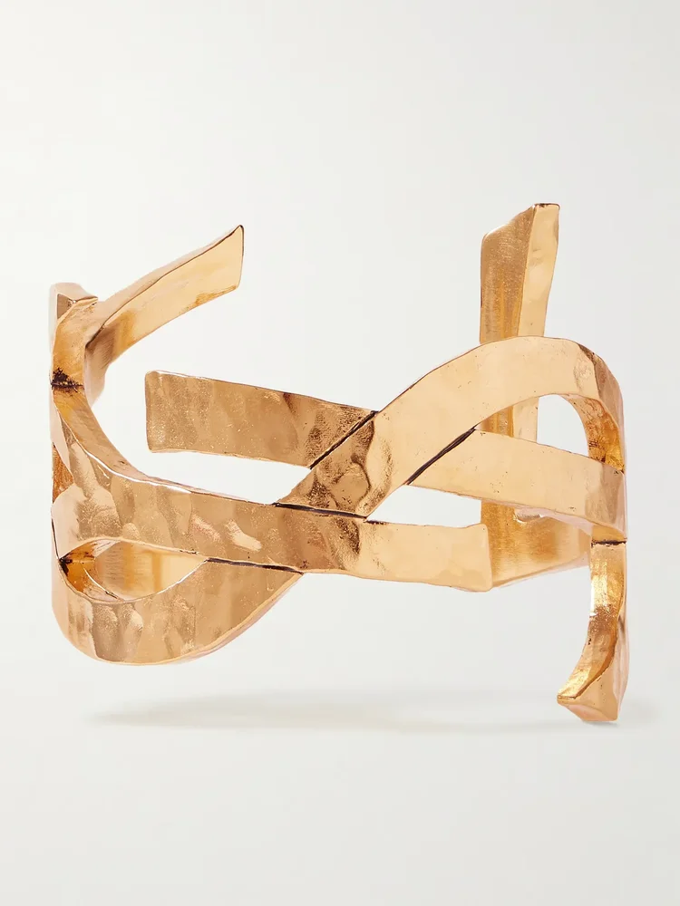 Cassandre hammered gold-tone cuff